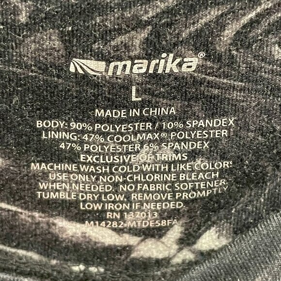 🖤 Marika Tek High-Waist Performance Leggings — Black Snake Print — Size L - Picture 6 of 7